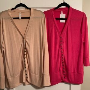 Two size 2x Cardigan Snap Sweaters